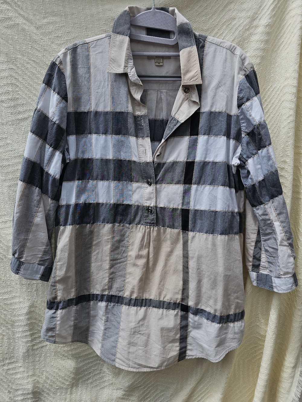 Burberry Brit Beige Label Cotton Top - Light Cream